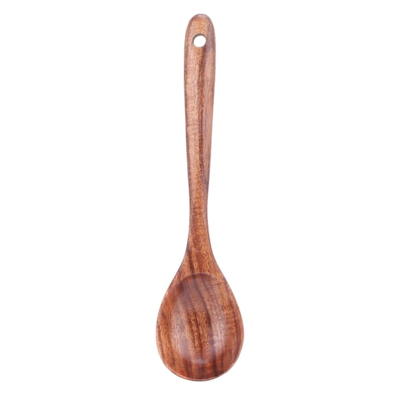 Teak Soup Spoon with Long Handle Food Grade Household Spoon for Home Restaurant Hotel