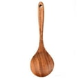 thumbnail image 1 of Teak Spoon, Wooden Non-Stick Cooking Spoon With Hanging Hole, For Home Kitchen Stirring, Serving Soups, Cooking Meals, 1 of 2