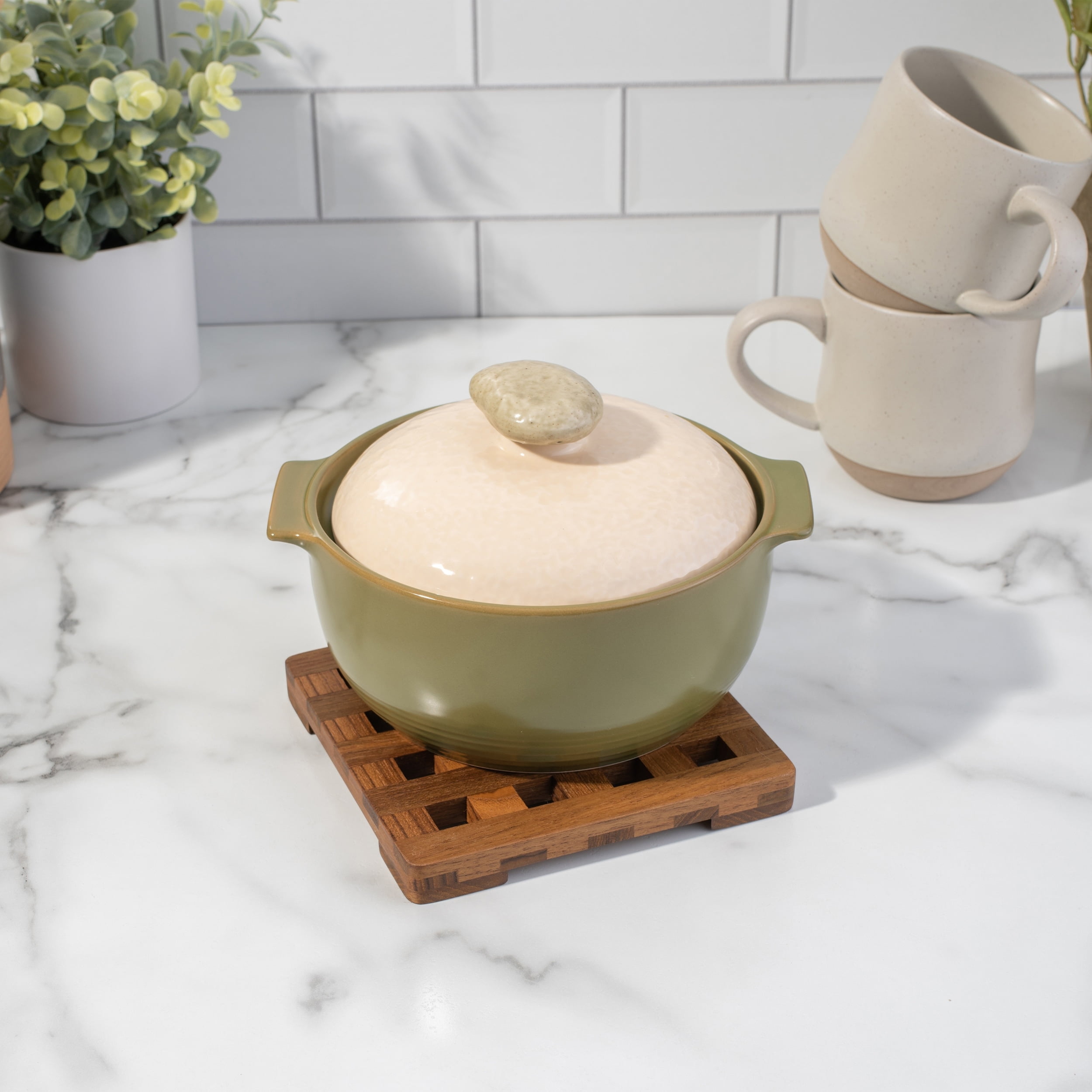 Small Square Teak Wood Heat-Resistant Trivet