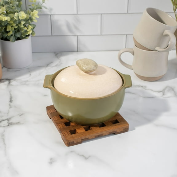 Teak Square Trivet 6" Square