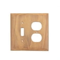thumbnail image 1 of Teak Toggle Switch Duplex Receptacle Plate - Switch/Receptacle Cover, 1 of 1