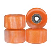 Teak Tuning Apex Street Fingerboard Wheels 77D Citrine with Bearings for Mini Skateboard Setup