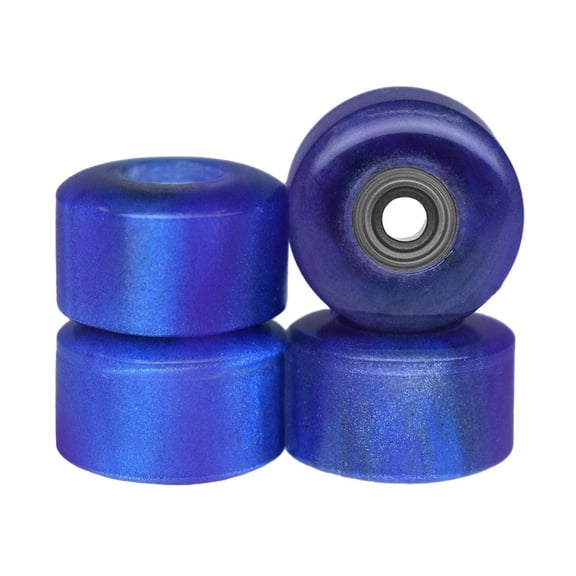 Teak Tuning Apex Street Fingerboard Wheels 77D Galaxy Agate Swirl with Bearings for Mini Skateboard Setup