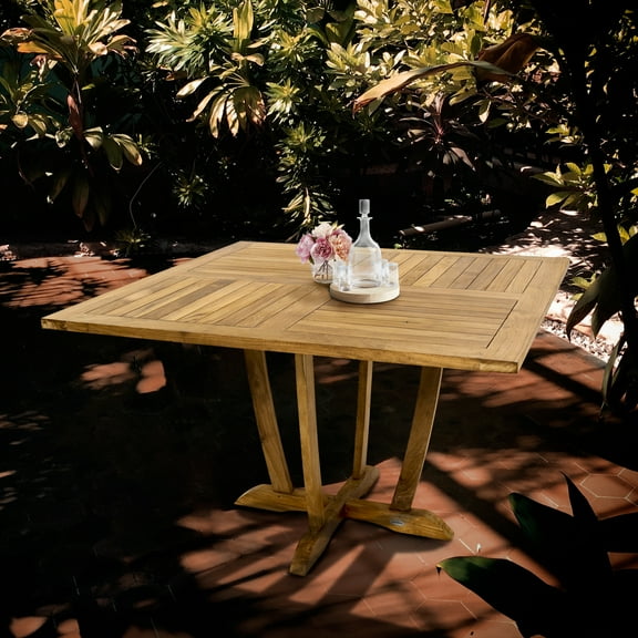 Teak Wood Amsterdam Square Dining Table, 47 inch