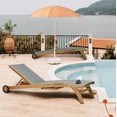 thumbnail image 1 of Teak Wood Bahama Outdoor Patio Pool Lounger With Batyline Mesh, Grey, A-Grade Teak Wood, 1 of 5