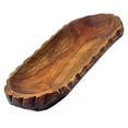 thumbnail image 1 of Rustic Teak Wood Fruit Tray with Wavy Edge – 11 Inch Oval Serving Platter, Thai-Style Natural Wooden Dish for Home, Hotel, Restaurant – Ideal for Fruits, Snacks, Cheese & Appetizers, 1 of 5