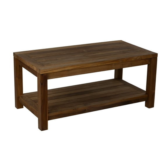 Teak Wood Coffee Table with Storage, 36"x18" | Indoor & Outdoor Furniture