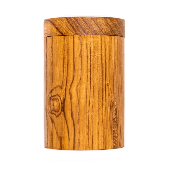Teak Wood Container with Wooden Lid - Large