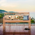 thumbnail image 1 of Teak Wood Double-O Outdoor Bench, 5 Foot, 1 of 5