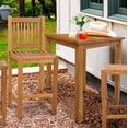 thumbnail image 1 of Teak Wood Elzas Outdoor Patio Barstool without Arms, 1 of 5
