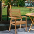 thumbnail image 1 of Teak Wood Kasandra Outdoor Patio Dining Arm Chair, A-Grade Teak Wood, 1 of 5