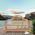thumbnail image 1 of Teak Wood Lutyens Double Outdoor Patio & Garden Bench, 1 of 7