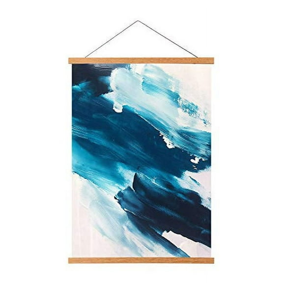 Teak Wood Magnetic Poster Frame Hanger, 14x22 14x20 14x24 Magnet Poster Frame for Posters, Prints, Photos, Pictures, Maps, Scrolls, and Canvas Artwork