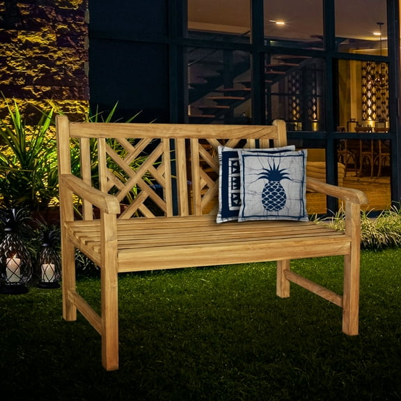 Teak Wood Saint Thomas Outdoor Patio & Garden Bench, 4 Foot