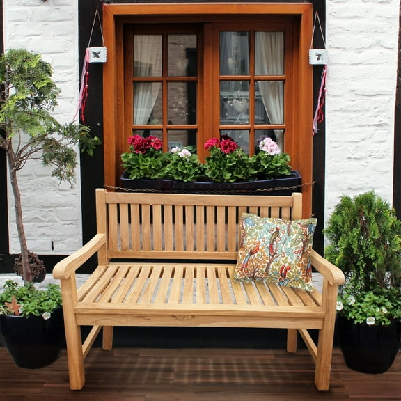 Teak Wood San Juan Outdoor Patio Bench, 4 Foot