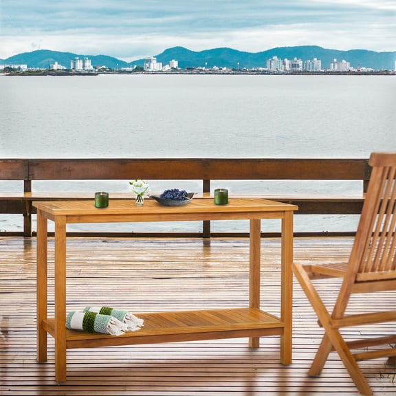 Teak Wood Santa Barbara Serving Table