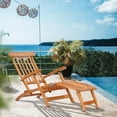 thumbnail image 1 of Teak Wood Titanic Outdoor Outdoor Patio Reclining Steamer Chair, A-Grade Teak Wood, 1 of 10