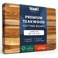 thumbnail image 1 of Teakhaus Cutting Board - Large (L) Teak Wood Cutting Board 20”L x 15”W x 1.5” Thick - Sustainably Harvested and FSC Certified - Knife Friendly with Natural Oil Finish, 1 of 9