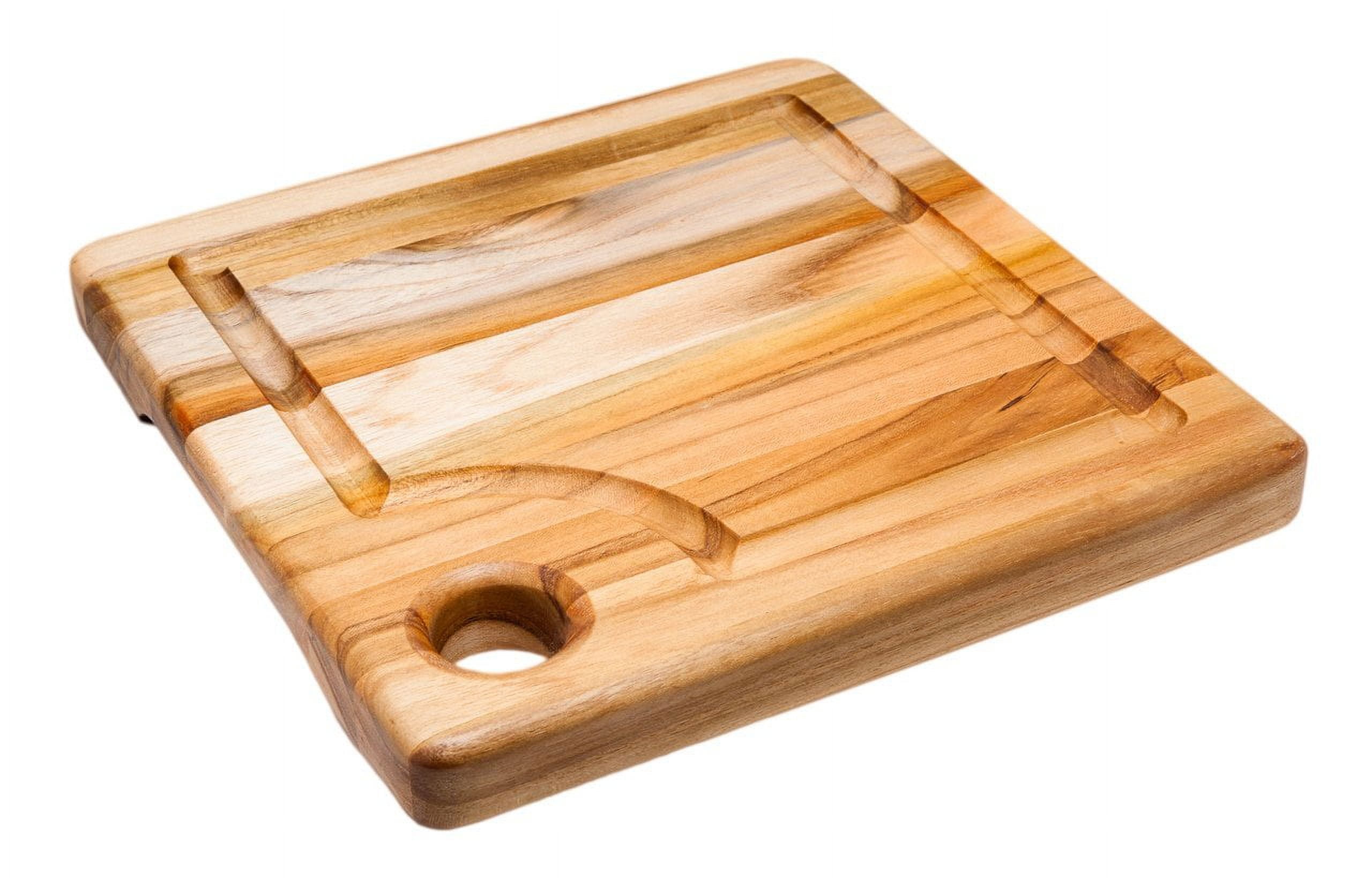 Small Teak Rectangular Cutting Board with Juice Groove