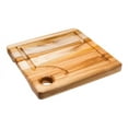 thumbnail image 1 of TeakHaus Edge Grain Marine Board w/Corner Hole + Juice Canal (Square) | 8" x 8" x 0.75", 1 of 2