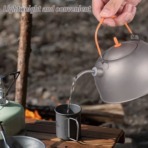 Teakettle,Pot Ti Spout Water Kettle 0.5l With Coffee Pot Ti Spout Picnic Tea Kettle Water Picnic 0.5l Kettle 0.5l With Buzhi Teakettle Siuke Silver