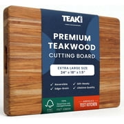 Teakhaus Cutting Board - Extra Large XL Teak Wood Cutting Board 24 L x 18 W x 1.5  Thick - Sustainably Harvested and FSC Certified - Knife Friendly with Natural Oil Finish