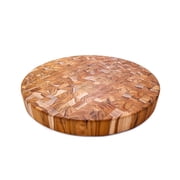 Teakhaus - Circular End Grain Cutting Board, 18 x 2