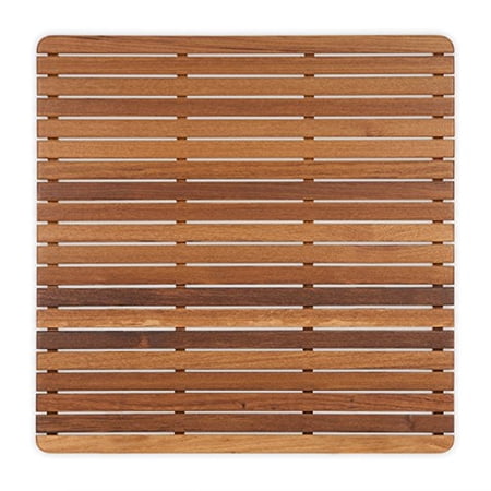 Teakworks4u Premium Teak Shower Mat Finished with Rounded Corners 30x30