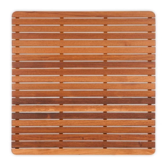 Teakworks4U Shower Mat Finished with Rounded Corners-Finish:Plantation Teak