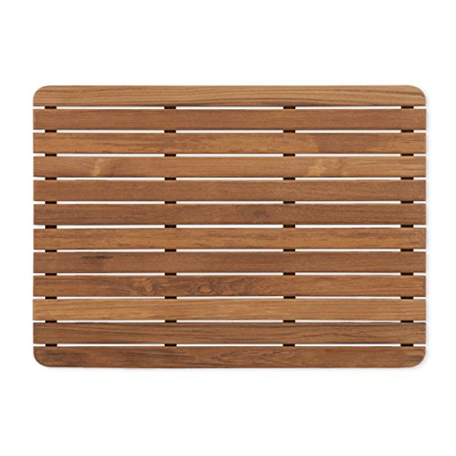 Plantation Teak Shower Mat with Rounded Corners, 25x18