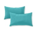 thumbnail image 1 of Greendale Home Fashions 19'' x 12'' Reversible Outdoor Throw Pillow, Set of 2, Teal, 1 of 7