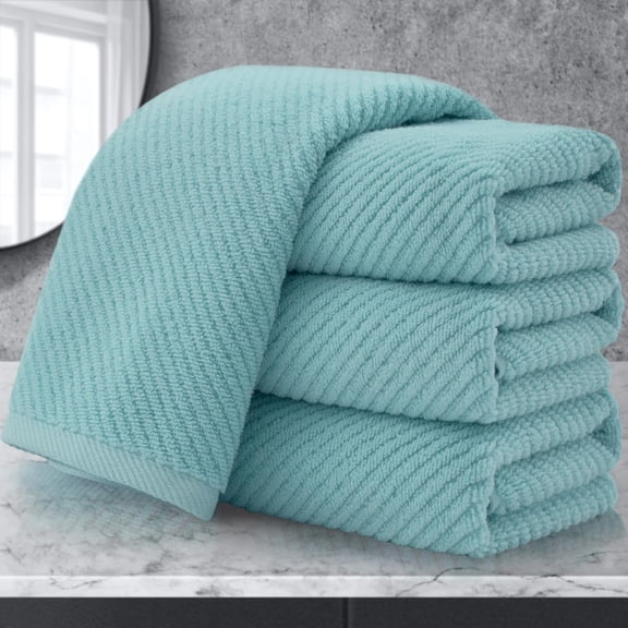 Teal 4 PC Hand Towel Set 18" x 28" 100% Cotton