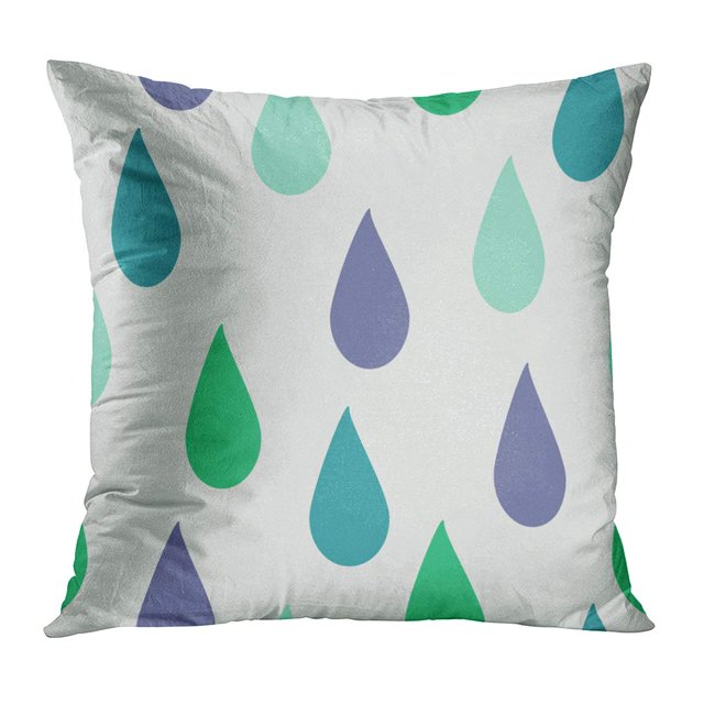 Teal Abstract Pastel Colored Raindrop Spring Pattern Colors of Blues