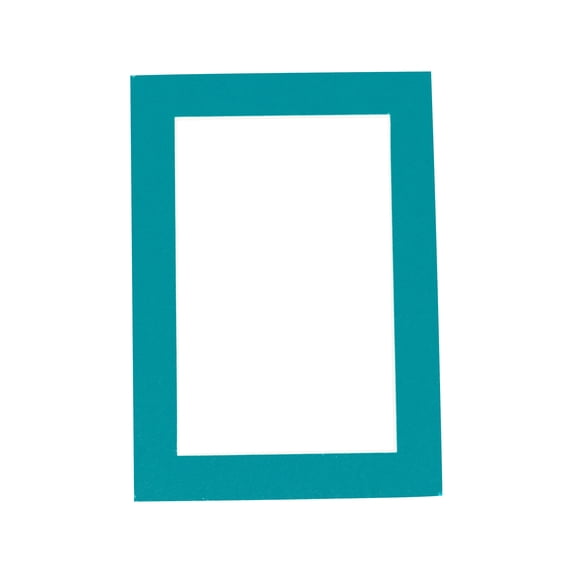 Teal Acid Free 8x10 Picture Frame Mats with White Core Bevel Cut for 6x8 Pictures - Fits 8x10 Frame