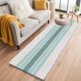 thumbnail image 1 of Teal Aqua Stripes Runner Rug 2x6 FT,Non Slip Hallway Rugs,Modern Ombre Abstract Aesthetics Washable Soft Floor Carpet Throw Runner Carpet Long Rugs for Entryway Kitchen Bedside Sliding Door, 1 of 8