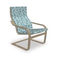 thumbnail image 1 of Teal Armchair Pad and Slipcover, Wintertime Inspiration Ornate Abstract Snowflakes in Pale Colors Christmas, 1 Piece Soft Cushion Replacement with Removable Cover, Pale Blue Teal Grey, by Ambesonne, 1 of 1