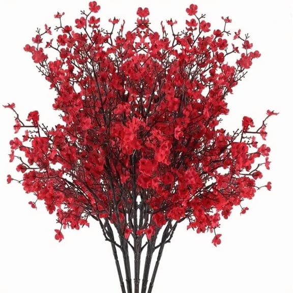 Teal Artificial Baby's Breath Bouquets for Weddings, Home Decor, and Halloween Celebrations