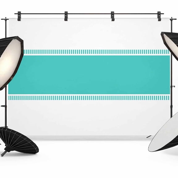 Teal Backdrops for Photography, Stripes Fabric Photo Background Sturdy Studio Props for Photo Studio, Video Recording, Booth & Photoshoot 7X5ft