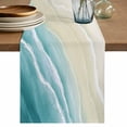 thumbnail image 1 of Teal Beach Coastal Table Runner 60 Inches, Summer Ocean Nautical Seaside Bed Runner Dresser Scarves Tabletop for Indoor Outdoor Parties/Ceremony/Banquet, 13" x 60", 1 of 8