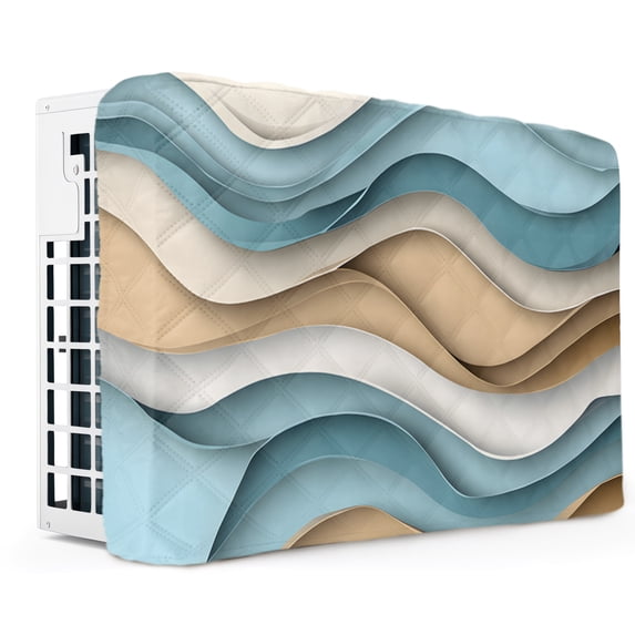 Window Kuling Unit Teal Beige Ombre Indoor Air Conditioner Covers for Window Units ...