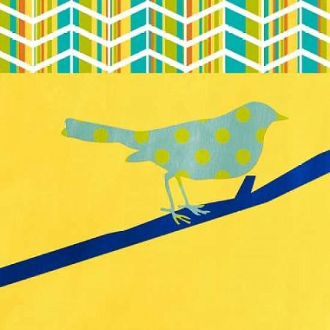 Teal Bird II Canvas Art - Linda Woods (24 x 24)