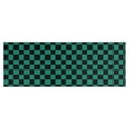 thumbnail image 1 of Teal and Black Checkerboard Pattern Kitchen Rug Mat,Kitchen Runner Rugs Non Skid Washable,Decorative Kitchen Floor Mats for Kitchen,Sink,Laundry,17"X47", 1 of 5