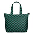 thumbnail image 1 of Teal and Black Checkerboard Pattern Travel Tote Bags for Women Carry On,Large Weekender Bags for Women Travel,Multi Functional Duffle Bag for Work,Shopping,Sports, 1 of 5