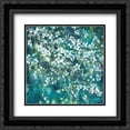 thumbnail image 1 of Teal Blossoms Square 2x Matted 20x20 Black Ornate Framed Art Print by Tre Sorelle Studios, 1 of 2