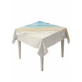 thumbnail image 1 of Teal Blue Beach Coastal Table Cloth, Waterproof Tablecloth for Square Tables, Summer Ocean Nautical Seaside Reusable Washable Fabric Table Cover for Restaurant Kitchen Dining Tables 60"x60", 1 of 9