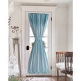 thumbnail image 1 of Teal Blue Blackout Curtains, French Door Curtains for Door Window, Modern Abstract Art Ombre Striped Privacy Drapery for Patio/Sidelight Doors, 1 Panel with Tieback, 25 x 72 Inches, 1 of 6