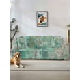 thumbnail image 1 of Teal Blue Boho Couch Cover, Vintage Ethnic Tribe Abstract Art Sofa Cover Blanket for Loveseat Couches, Sectional Sofa Slipcover Furniture Protector for Living Room Bedroom 71''x118'', 1 of 9
