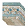 thumbnail image 1 of Teal Blue Brown Beach Coastal Cloth Napkins, Nautical Shell Starfish Coral Summer Washable and Reusable Dinner Napkins Set of 8, Table Napkin for Kitchen Party Birthday Wedding Hotel 20"x20", 1 of 9