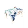 thumbnail image 1 of Teal Blue Brown Starfish Coastal Table Cloth, Summer Beach Nautical Coral Sea Waterproof Tablecloth for Rectangle Tables, Washable Fabric Table Cover for Restaurant Kitchen Dining Tables 60"x84", 1 of 6