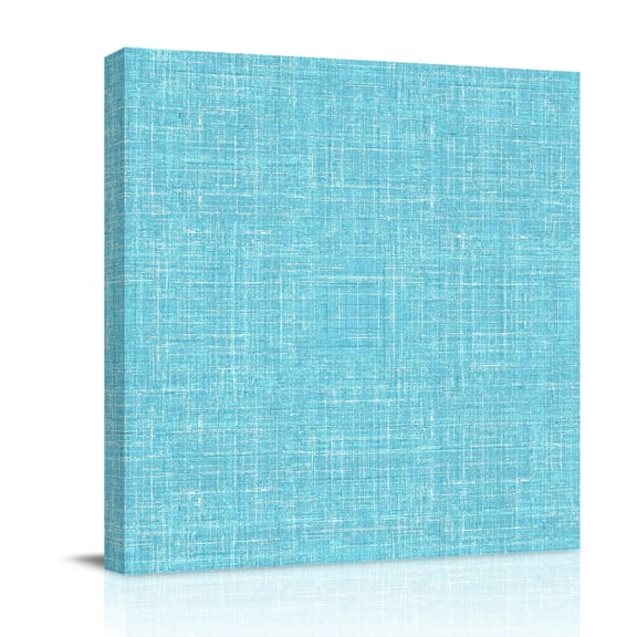 Teal Blue Canvas Wall Art for Living Room, Abstract Modern Farmhouse Solid Color Poster Print Painting for Bedroom Office Home Decoration Wall Pictures Prepare To Hang 10"x10"
